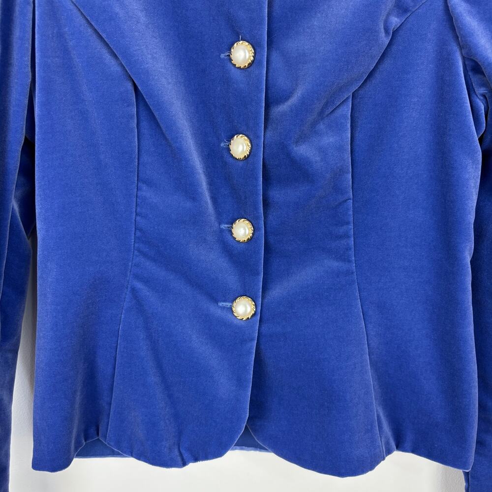 Vintage Jan Briggs 80s Jacket NEW Deadstock Regal Renaissance US 6 Periwinkle - Picture 4 of 8